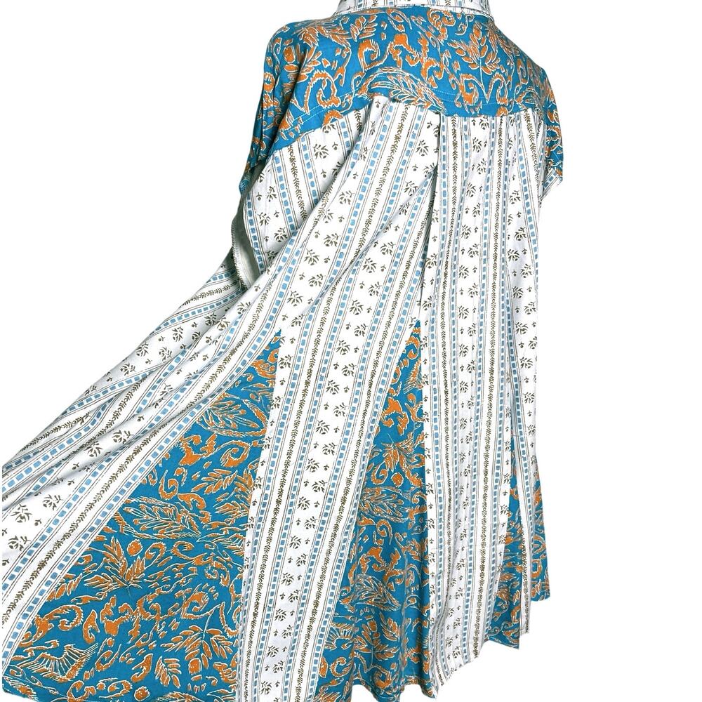 NWOT OLI & HALI Women’s Boho Western Printed Snap Front Swing Tunic - Picture 9 of 9